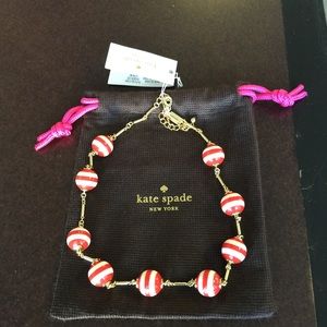 Kate Spade Candy Cane necklace new